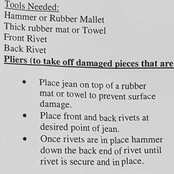 Authentic Miss Me Replacement button rivets and backings - Picture 2 of 2